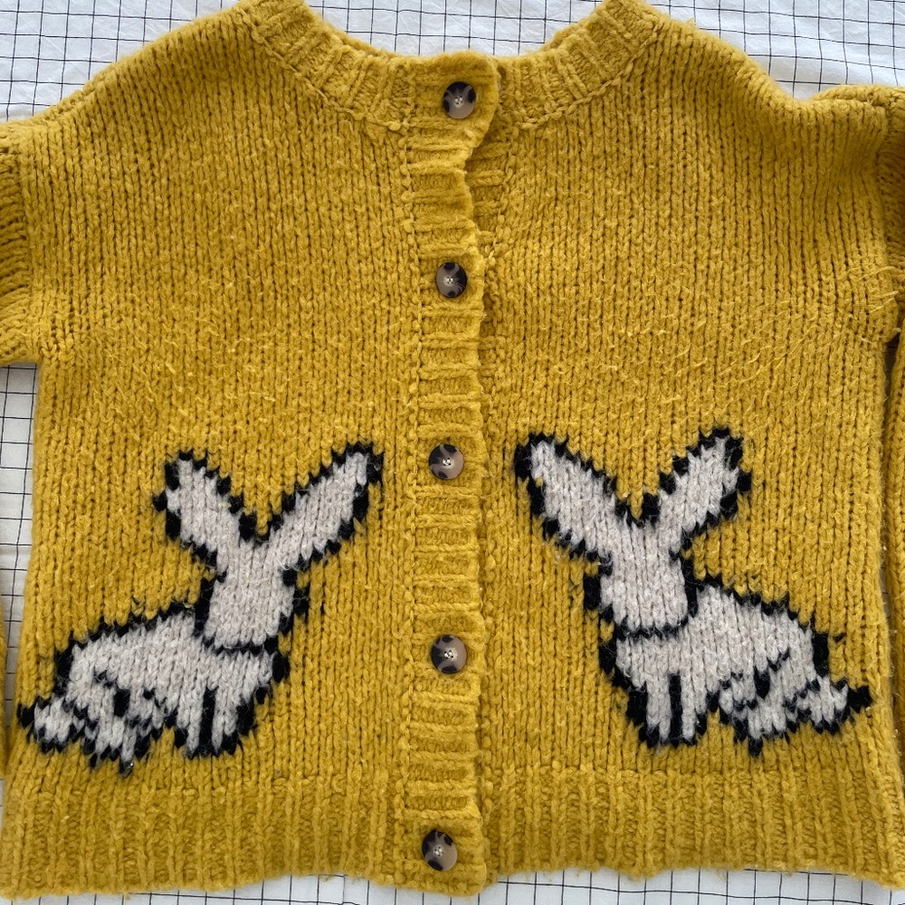 Anthropologie Maeve Bunny Slope Cardigan Sweater ~ XX_Small